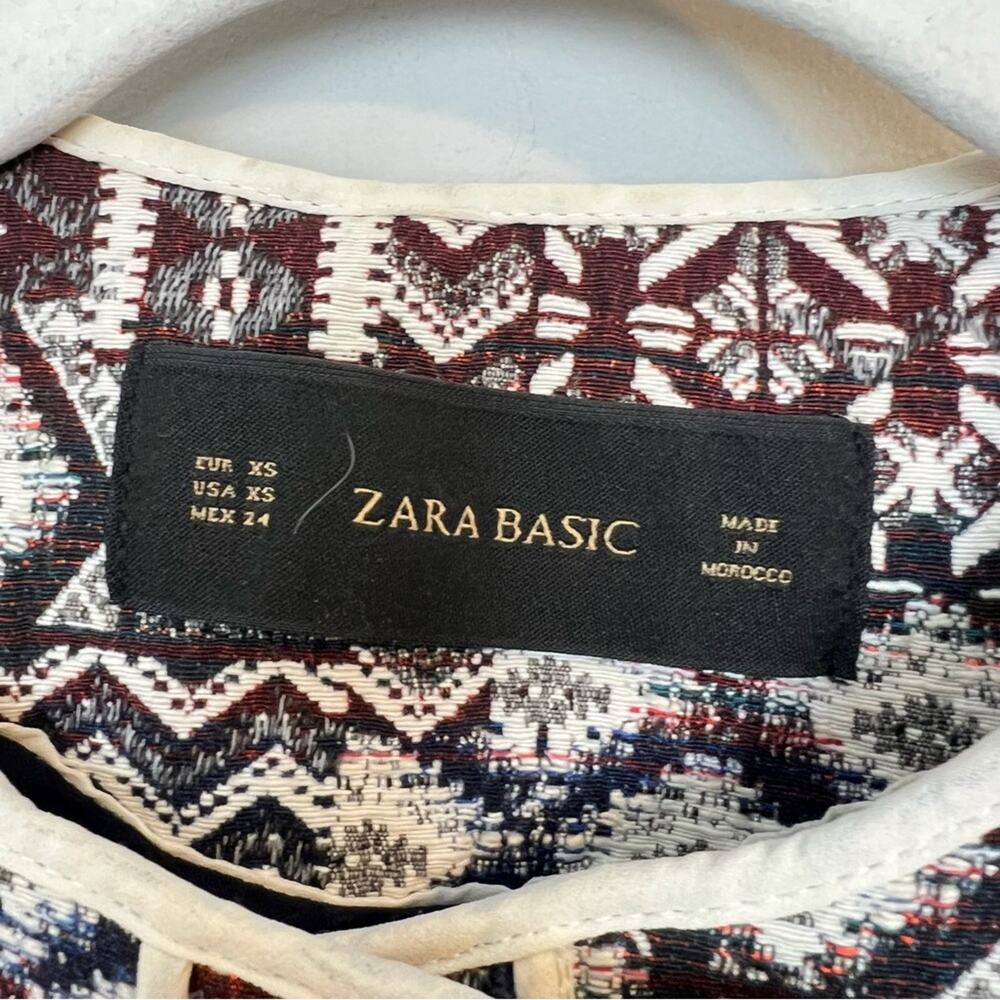 Zara Basic Patchwork Motorcycle Longline Blazer J… - image 8
